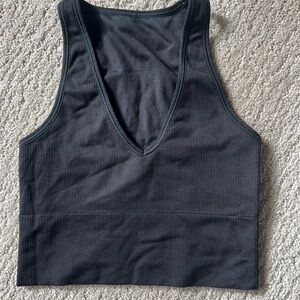 Athleta Aurora Seamless Crop Rib Tank - Size XS - black